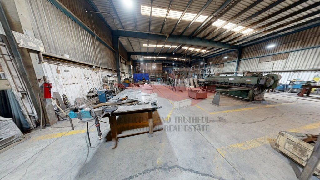 Overview of production area 1468 sqm industrial warehouse property in Tijuana